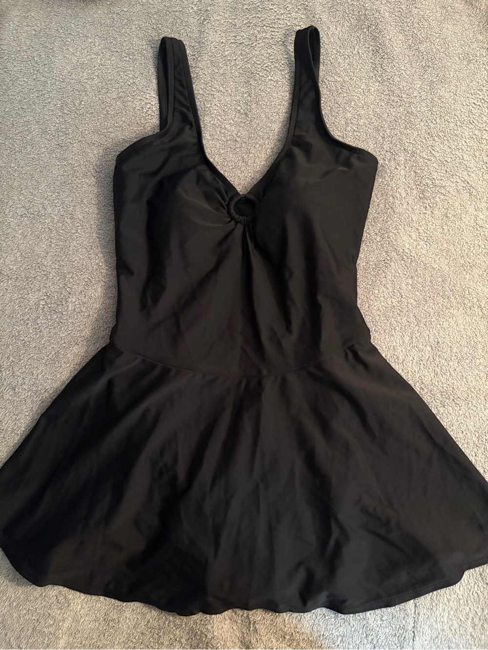Islander One Piece Swim Dress Size 10 Black Scoop Neckline Modest Beach Summer